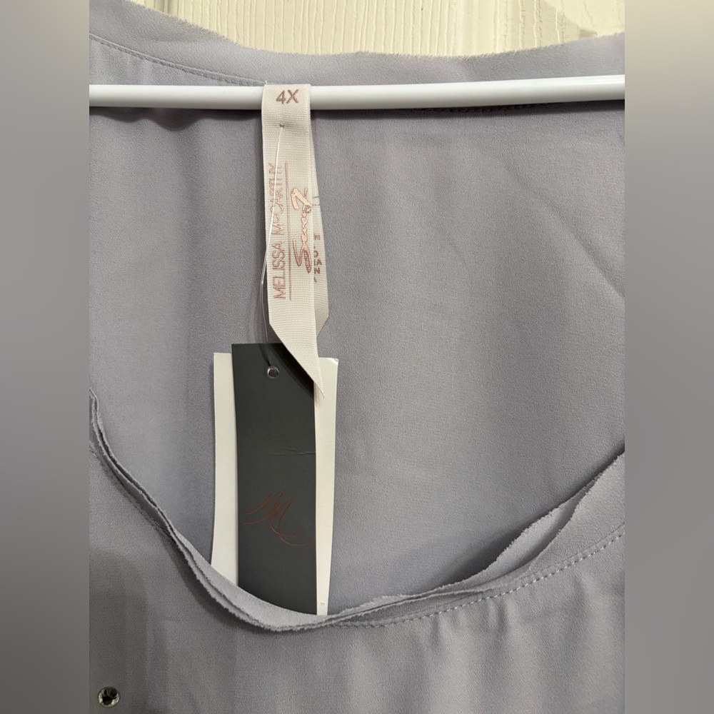 Melissa McCarthy Seven7 Gray Sleeveless Blouse womens size 4X - Picture 2 of 3